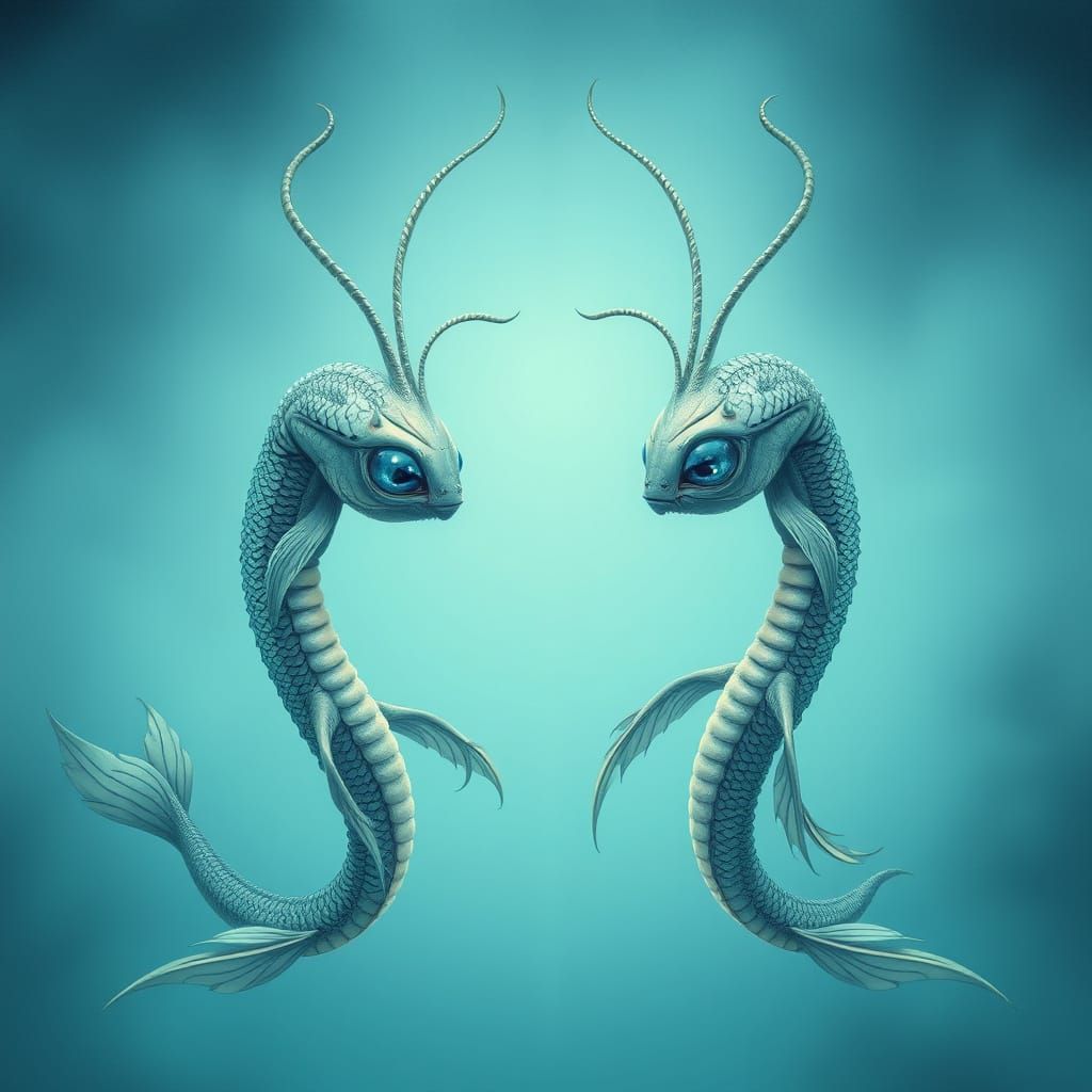 Ethereal Zodiac Serpents in Soft Hues