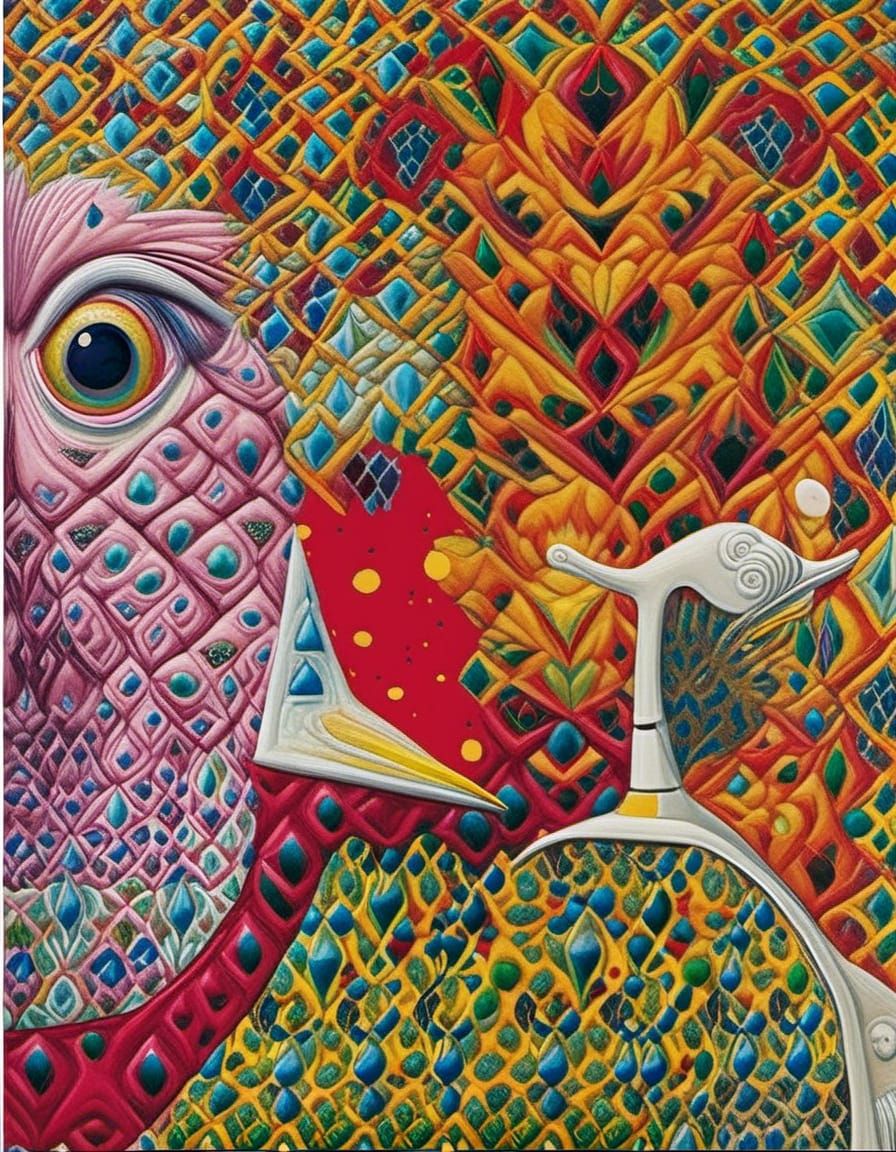20th Century Painting Characters Party in Hyperrealism