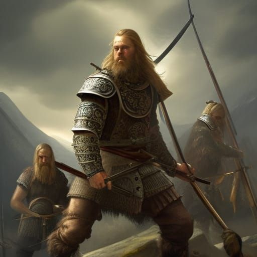 Viking Kings Battle: Dark Fantasy Concept Art