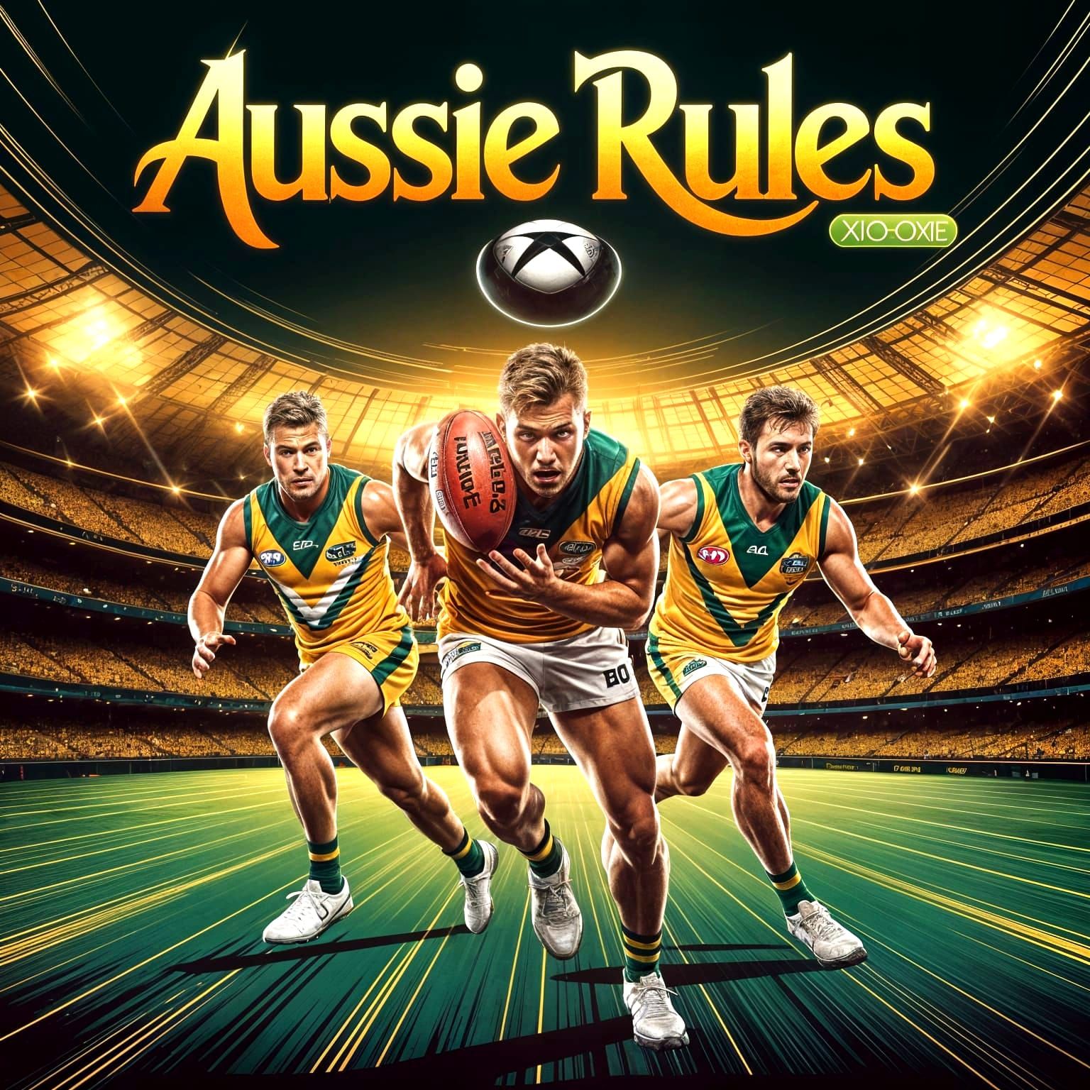 Aussie Rules Football Concept Art in Digital Style