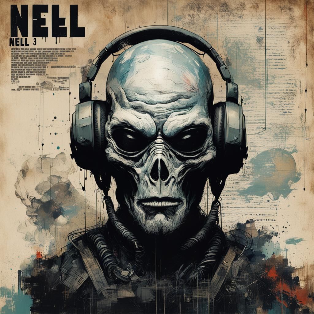 Stoner Metal Album Cover with Bearded Man