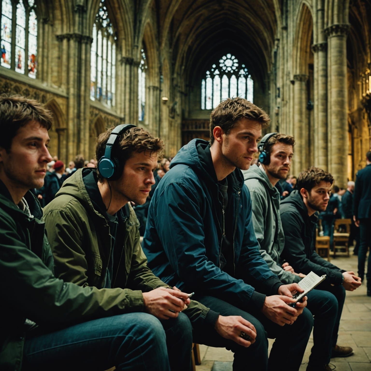 Friends Share a Magical Moment in Peterborough Cathedral