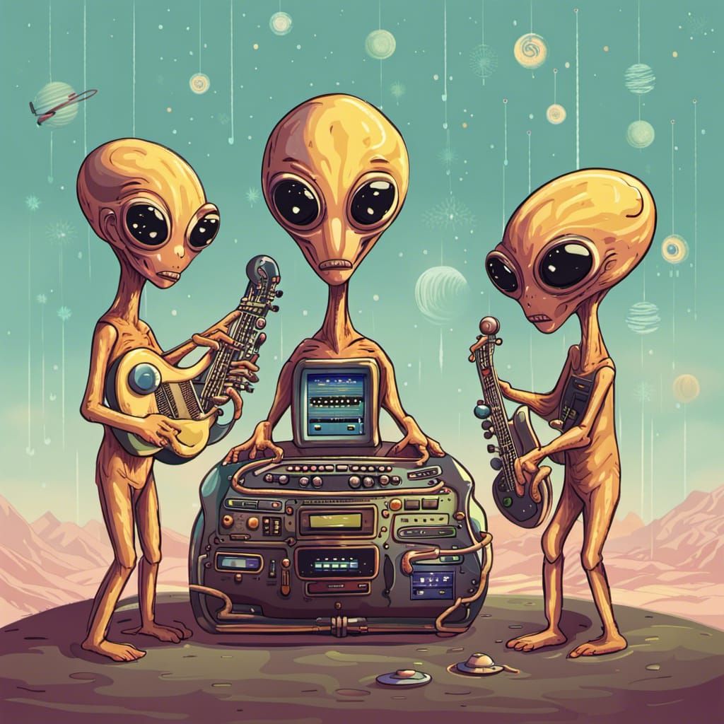 Space Aliens Jamming on Music Machine