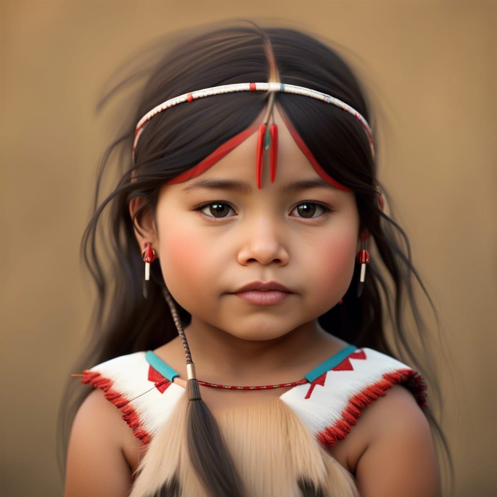 AI Image of a Little Native American Girl