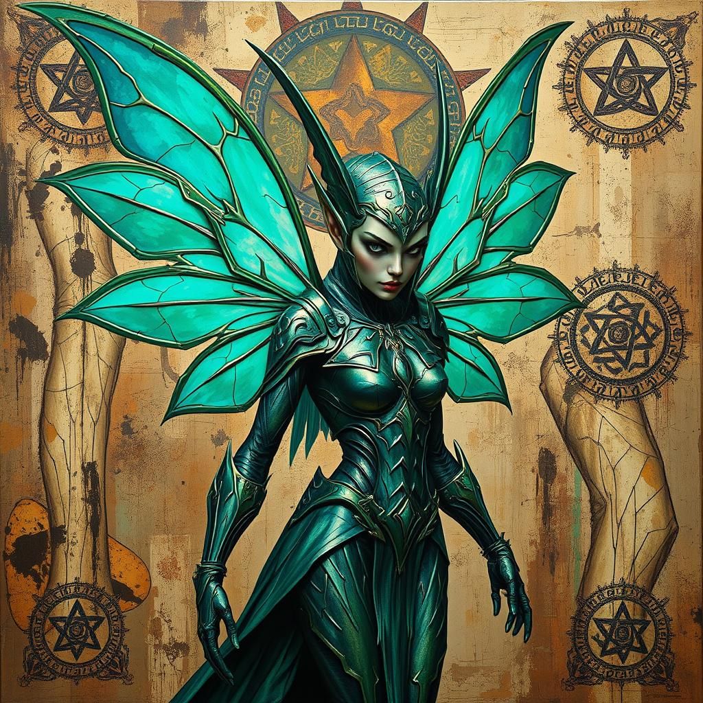 Futuristic Fairy Elf in Sci-Fi Heavy Metal Style