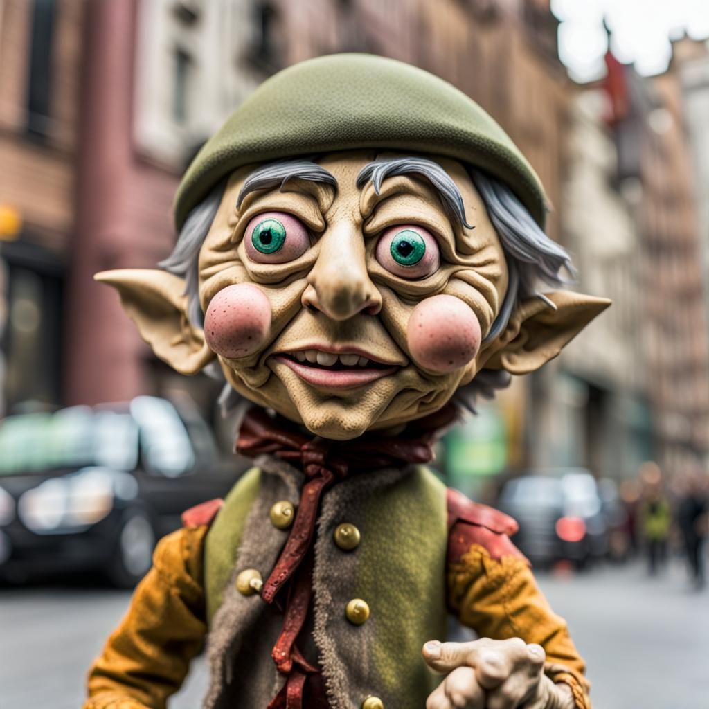 Charming Gelfling Puppet in Qajar Art Style