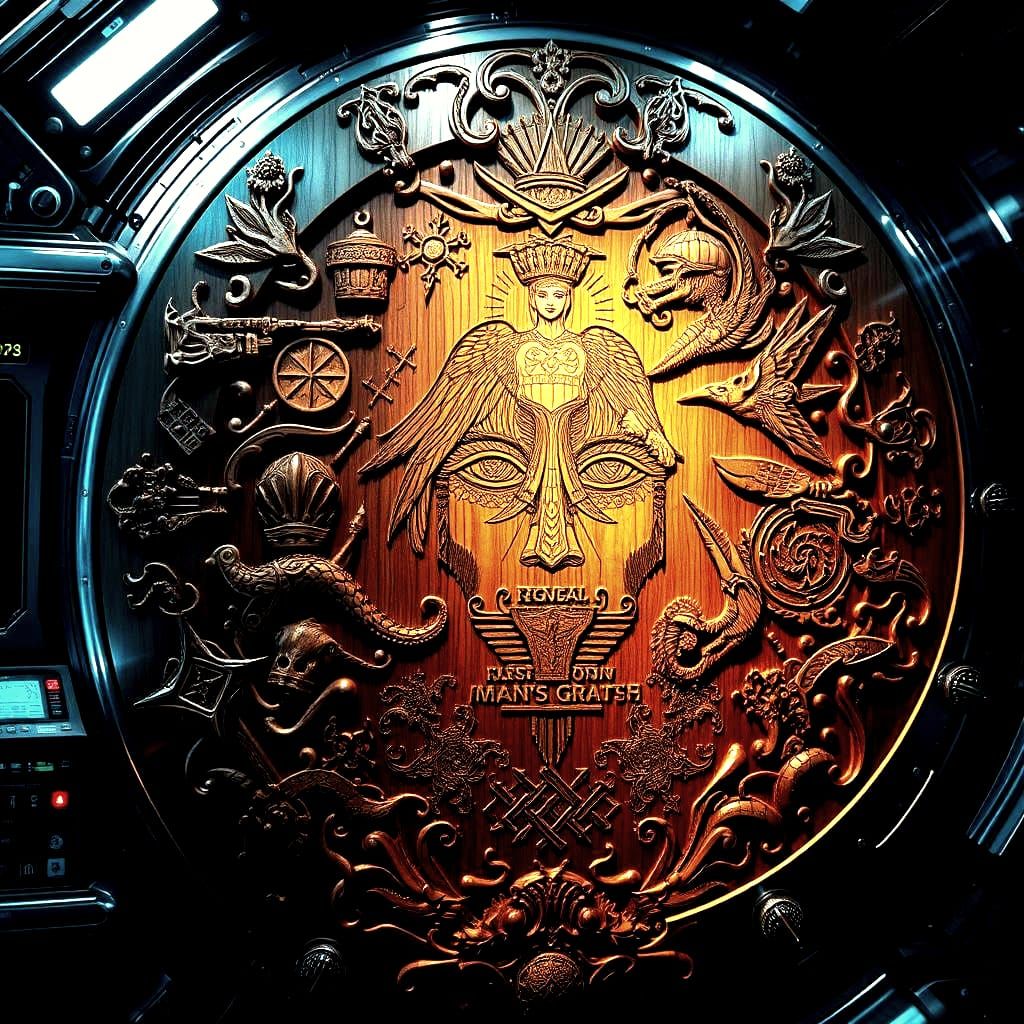 Alien Heroes History Carved on Spaceship