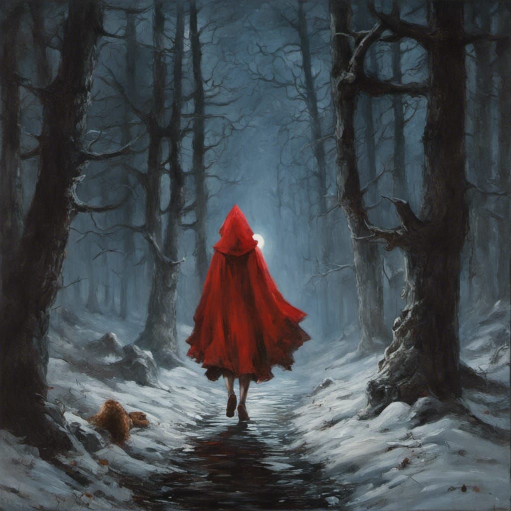 Little Red Riding Hood in Spooky Forest