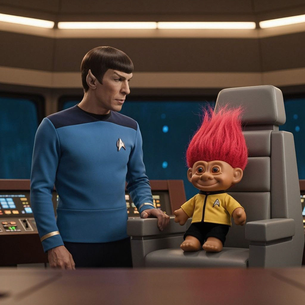 Spock Meets a Troll Captain on the Enterprise Bridge