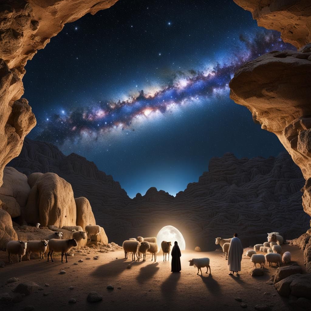 Luke 2:8-9 

"And there were in the same country shepherds a...