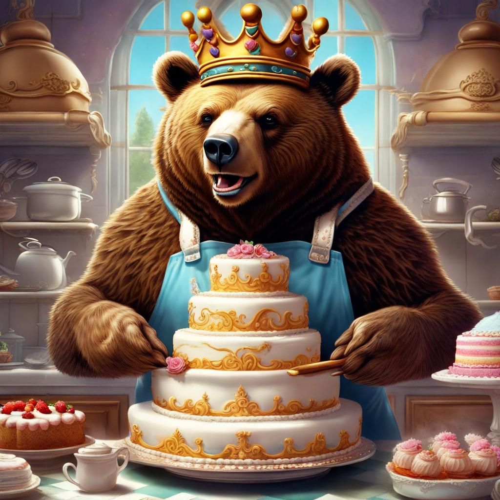 Bear Baker Creates Elaborate Wedding Cake