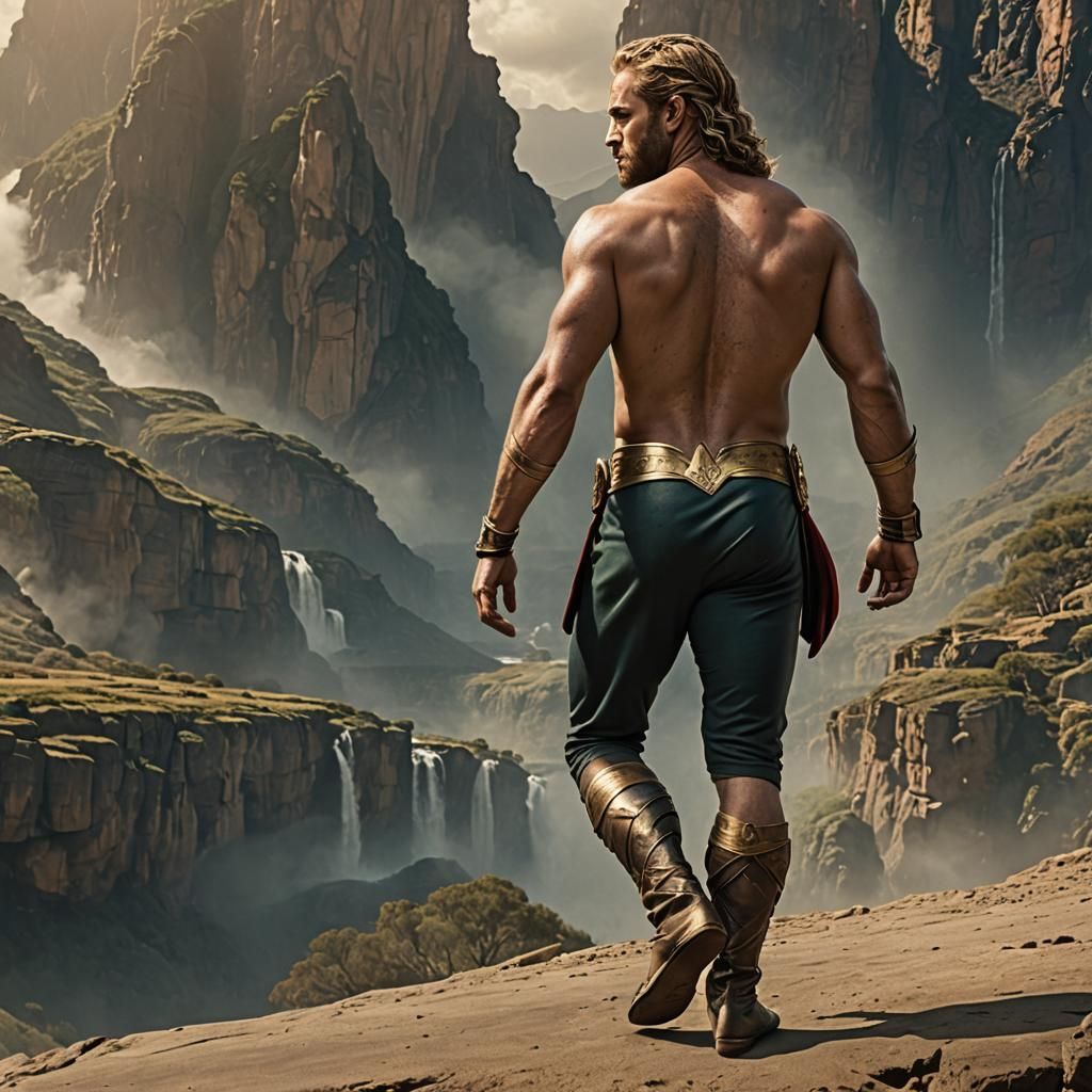 Blond Prince Digital Painting: Back View