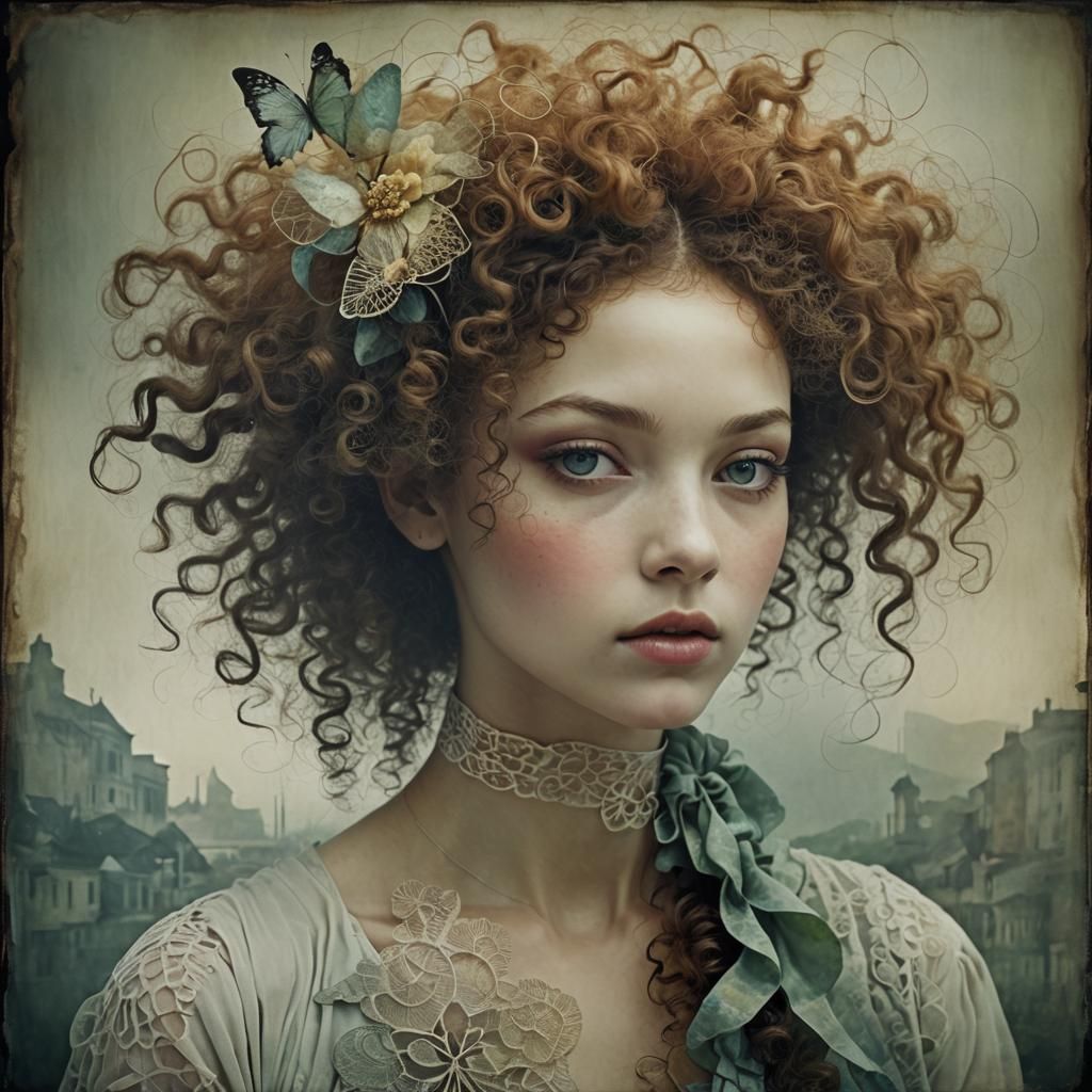 Dramatic Double Exposure Portrait with Mixed Textures