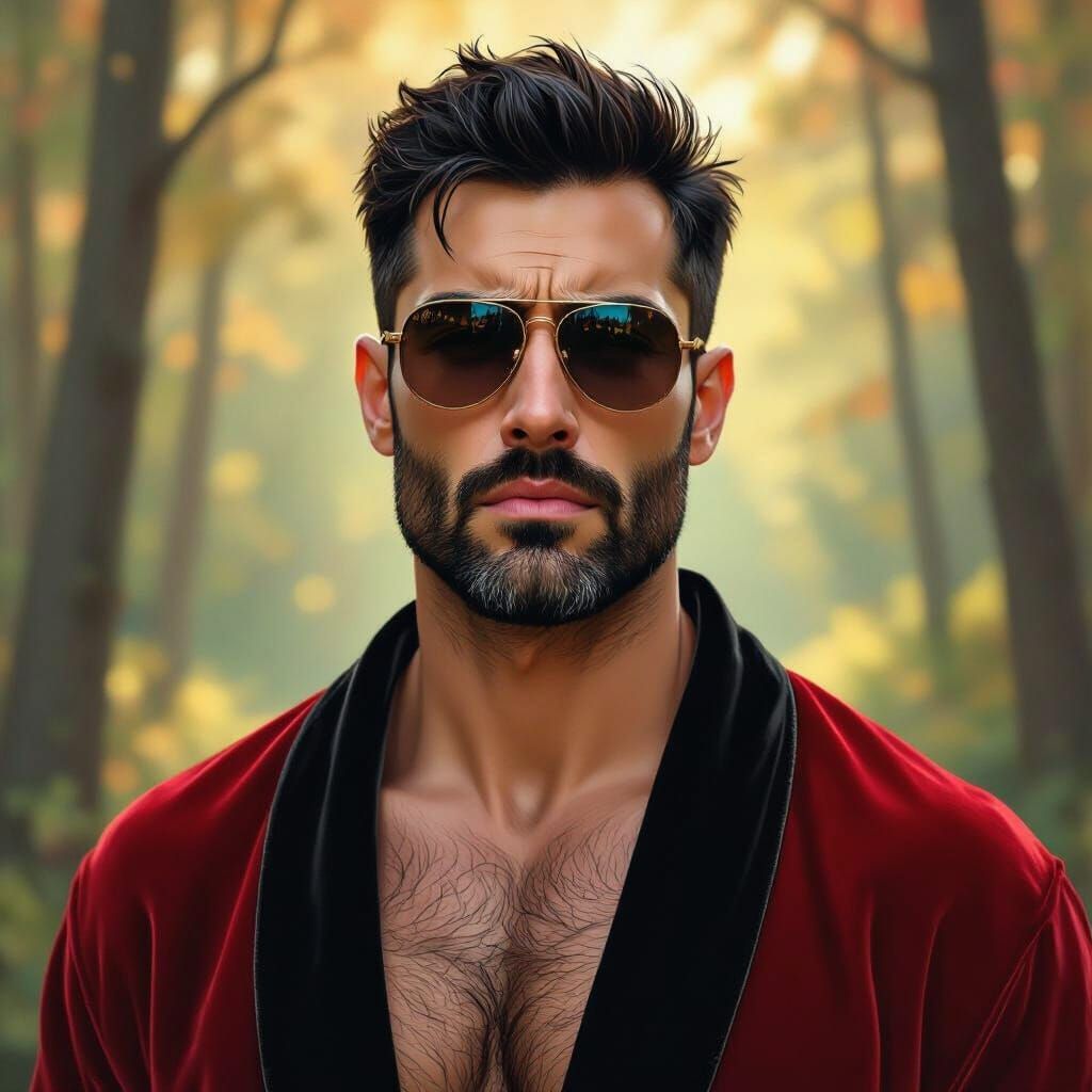 Emotional Portrait of Man in Impressionist Style