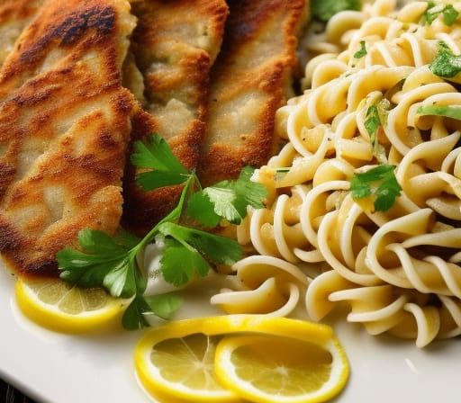 Schnitzel with Noodles