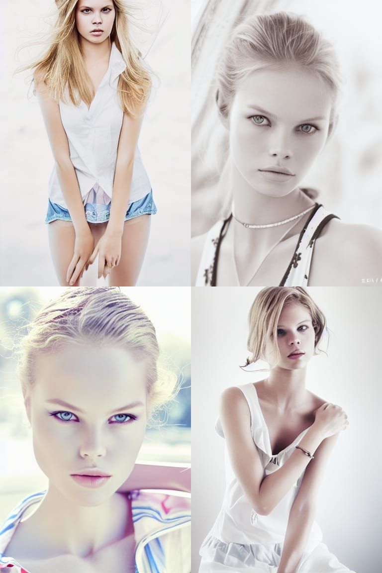 Elegant Portrait of Beautiful Young Woman in High Key