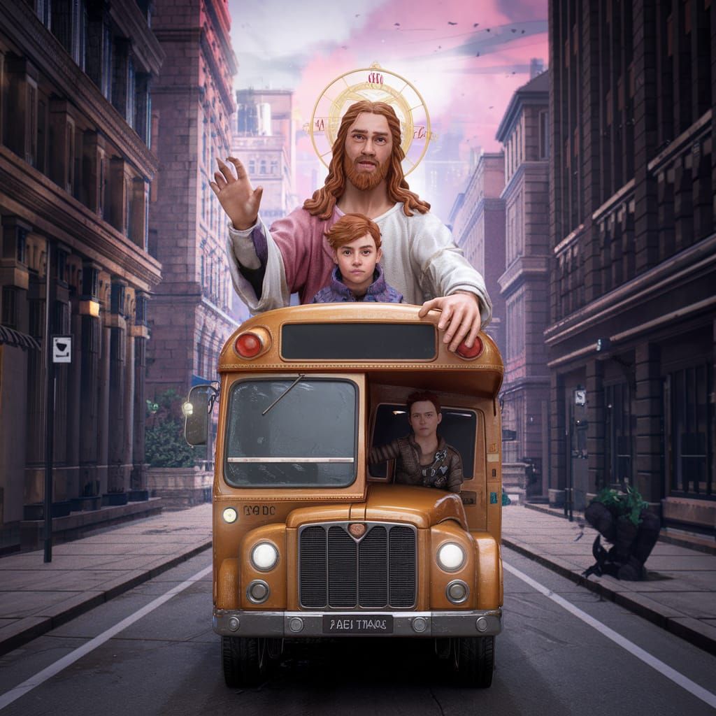 Boy and Ginger Jesus Ride a Bus