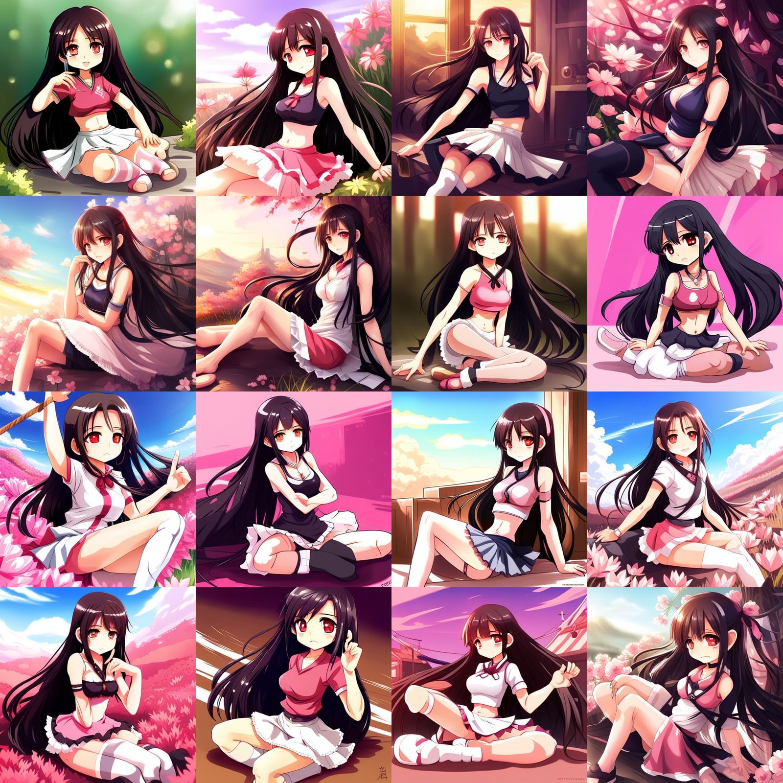 Anime Style: Japanese Girl in Pink Top