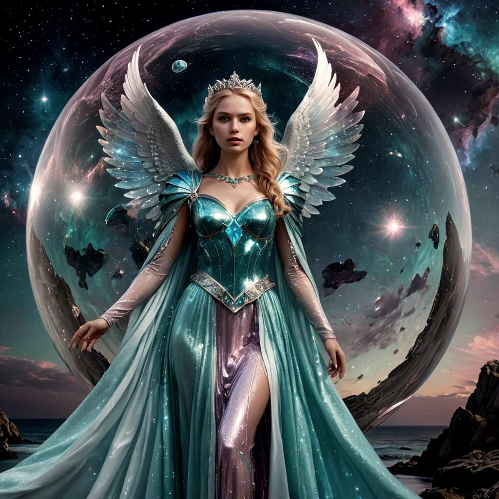 Nordic Princess in Atlantis: Futuristic Album Cover