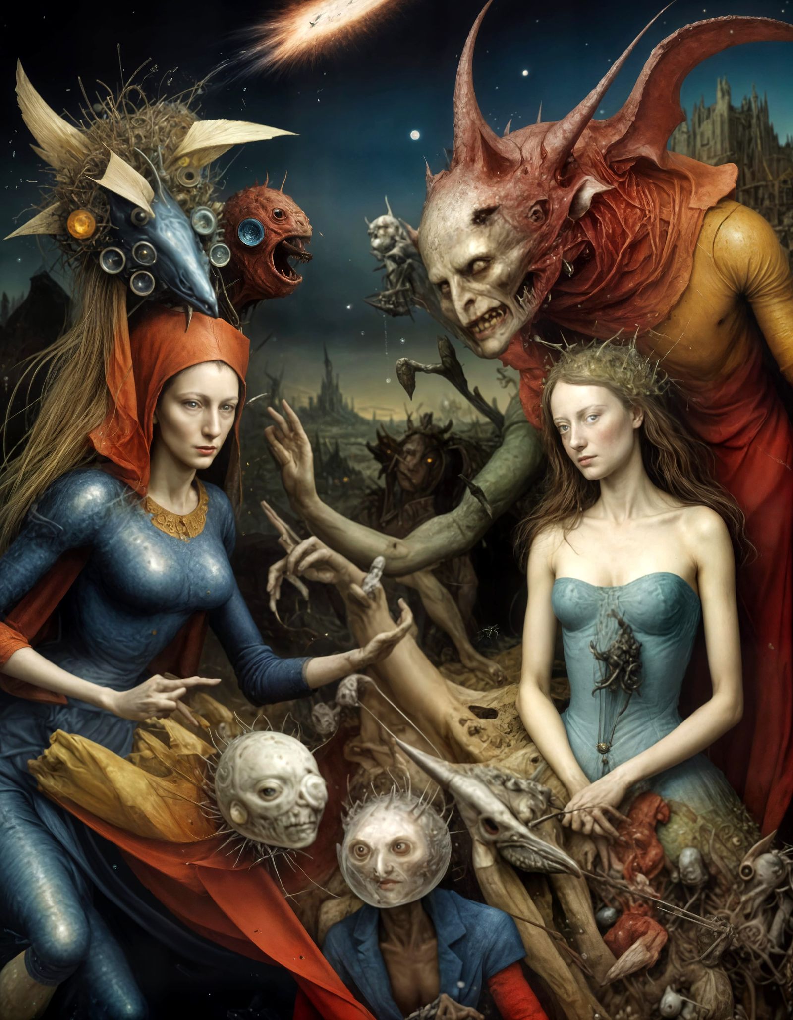 The large russet figure representing 'Fate,' is present unti...