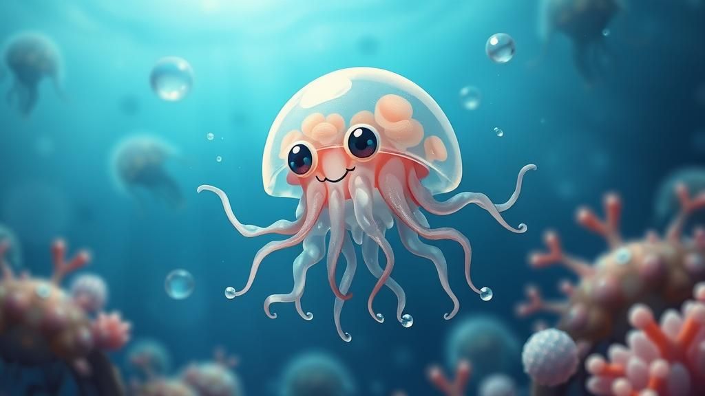 Adorable Little Jellyfish Rascal: AI-Generated Image