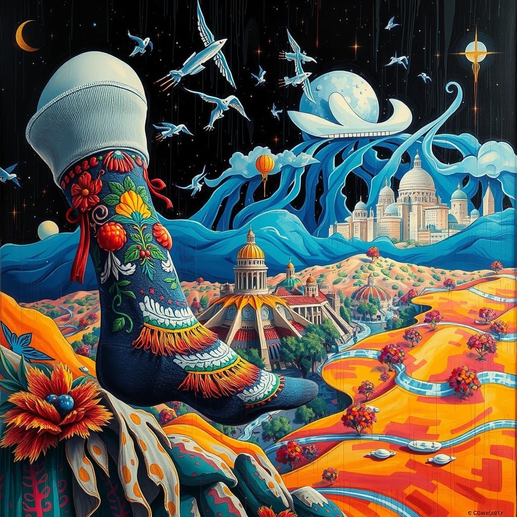 Ornate Socks Soaring Over Fruited Plain: Graffiti Art