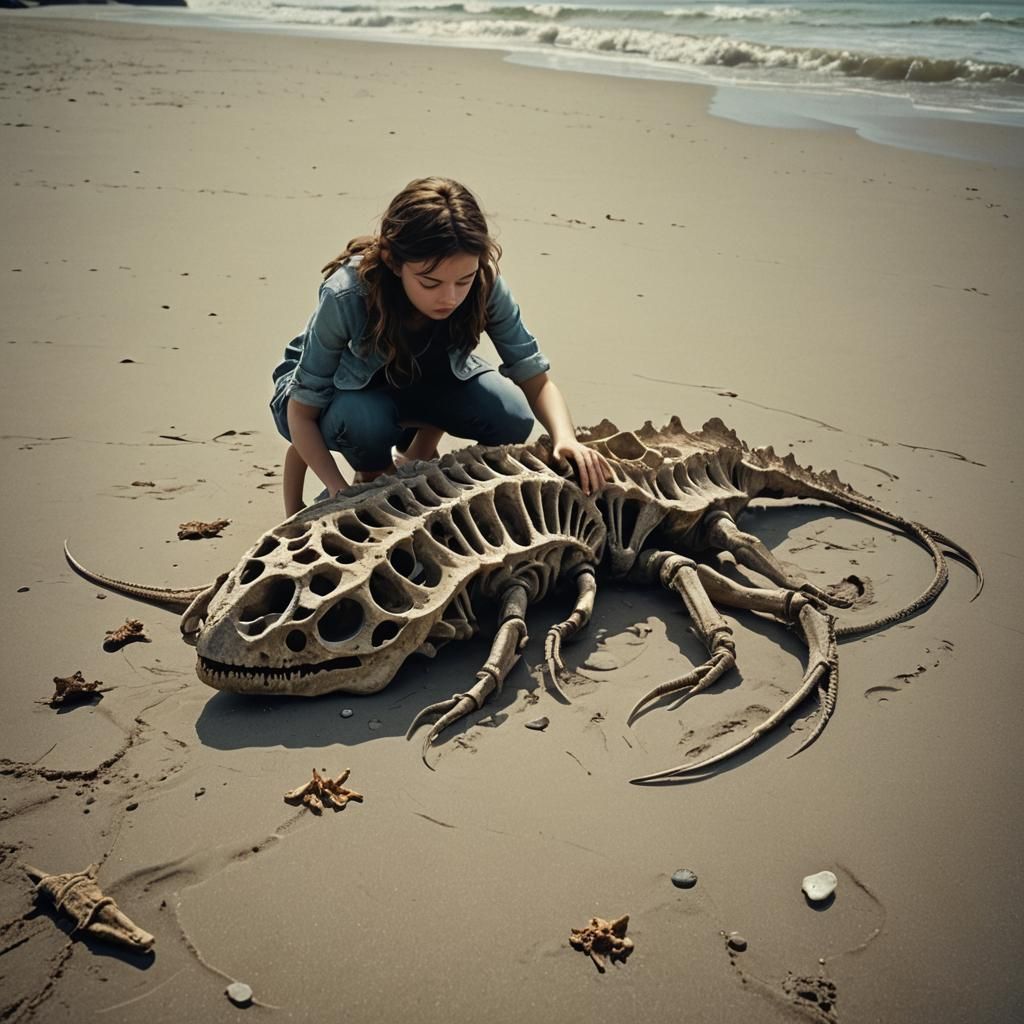 Girl Finds Sinister Fossil on Beach