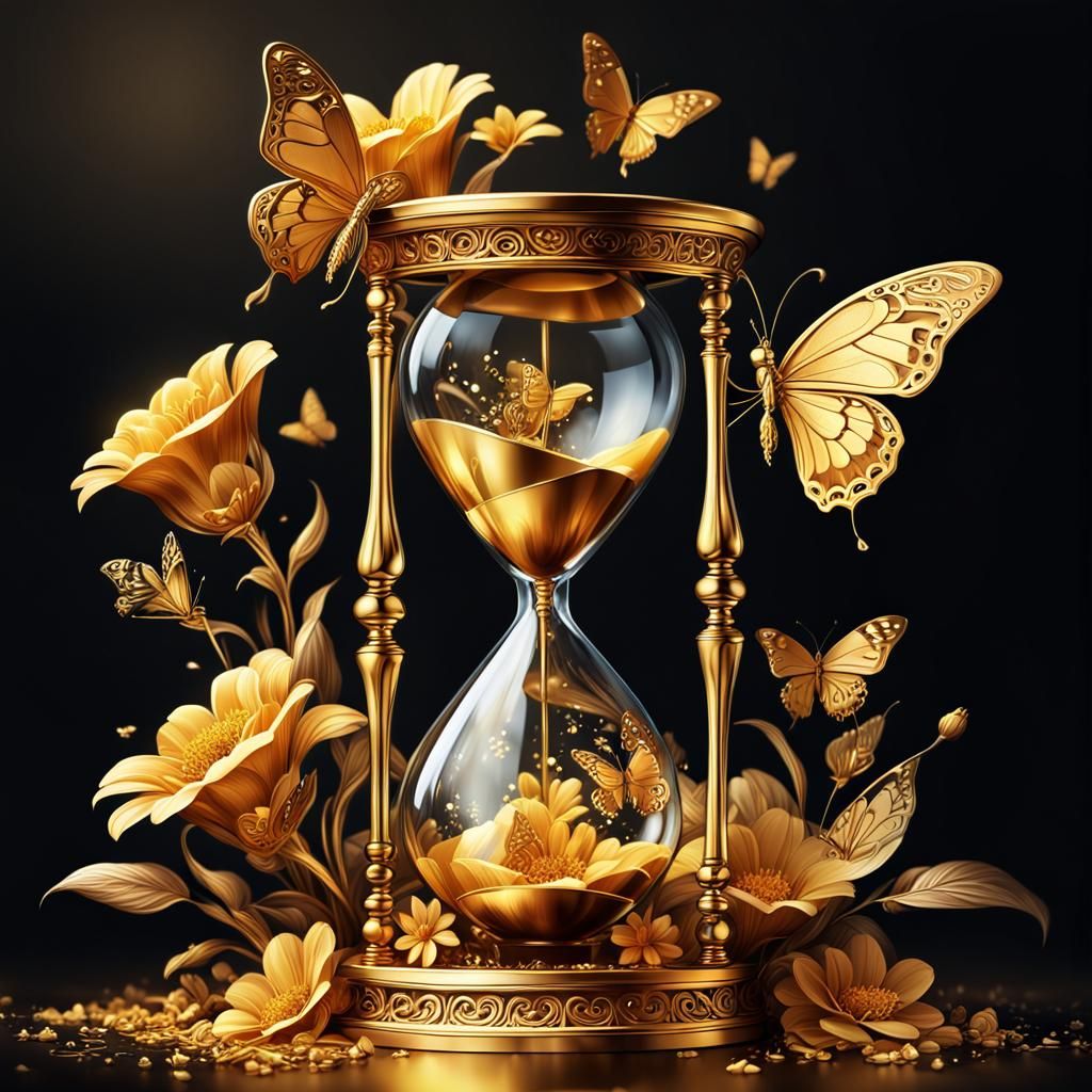 Golden hourglass