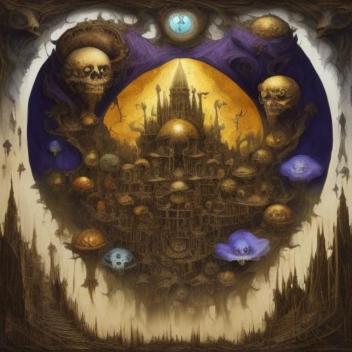 Doomsday Device Blueprint in Illuminated Manuscript Style