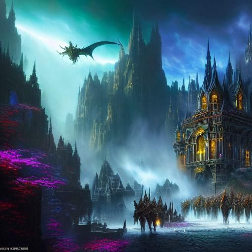 Epic Fantasy Adventurers in a Dark Hollow Earth