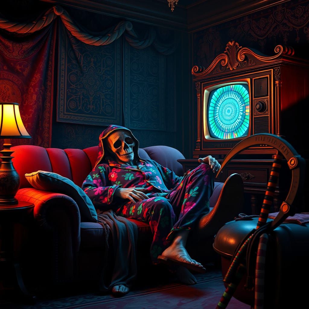 The Grim Reaper's Moment of Solace