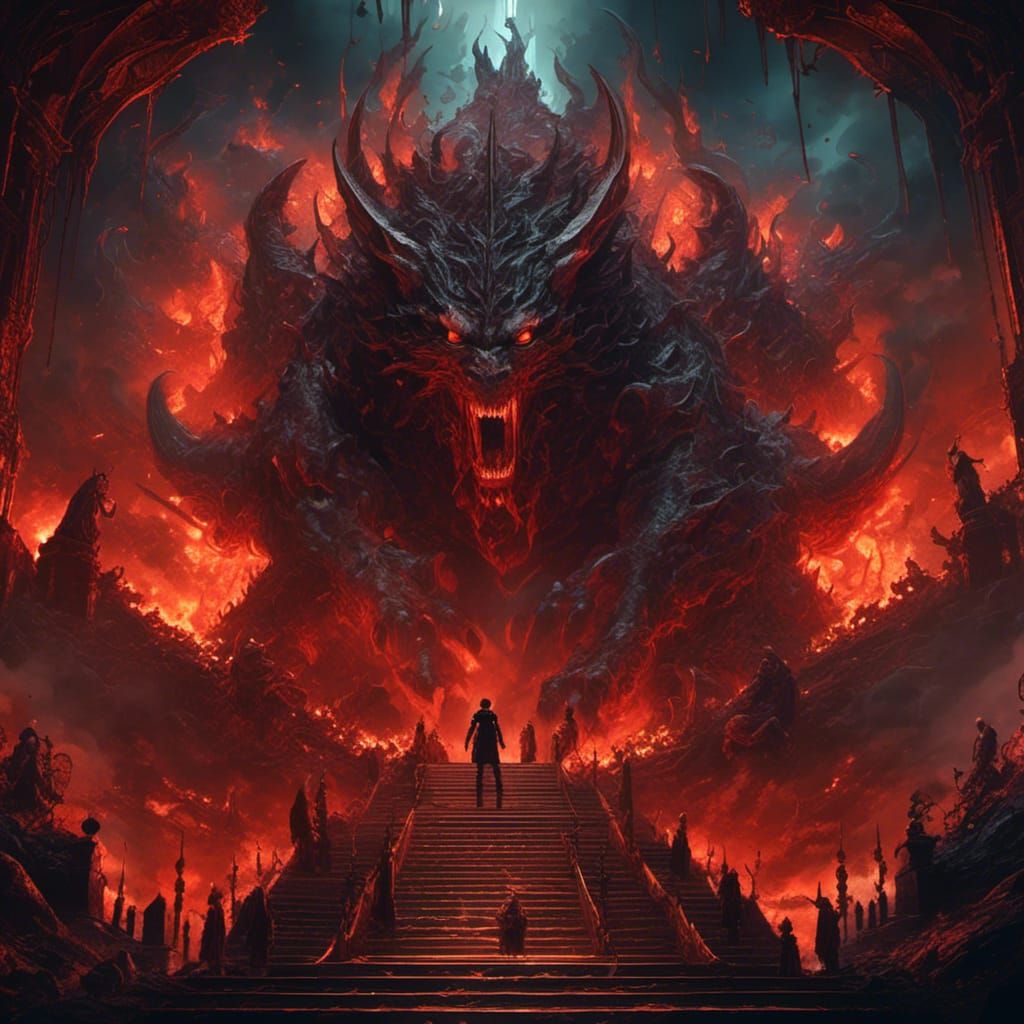 Infernal Cerberus Guards Hell's Gate