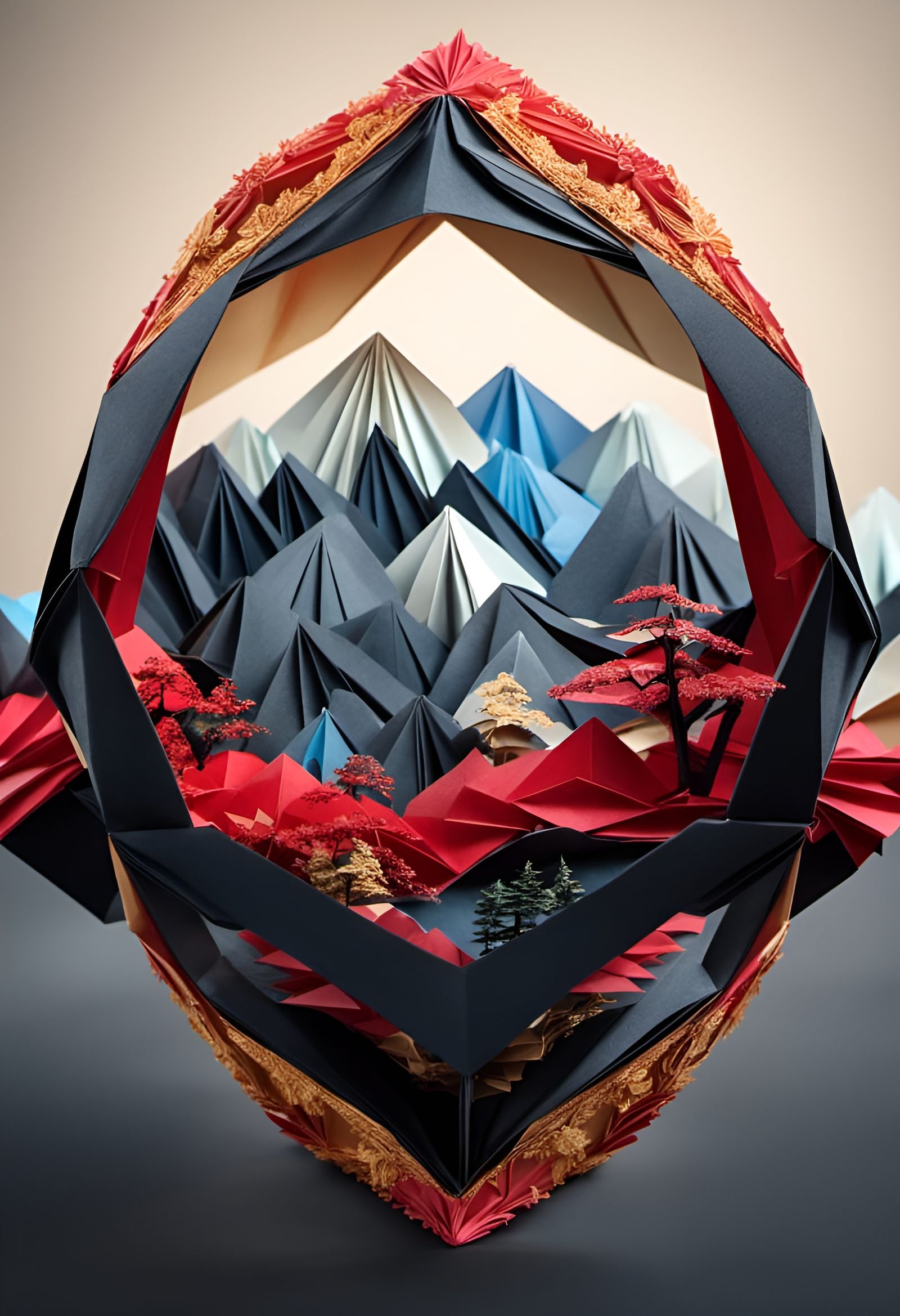 Gods Create Origami World with Intricate Detail