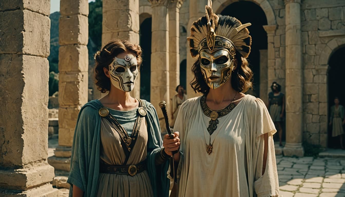 Goddess of Death on Bone Throne, Cinematic Still