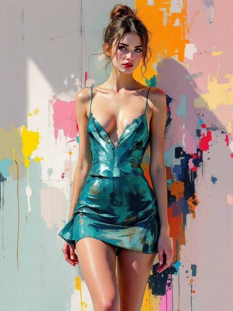 Swedish Pin-Up: Watercolor and Energetic Lines