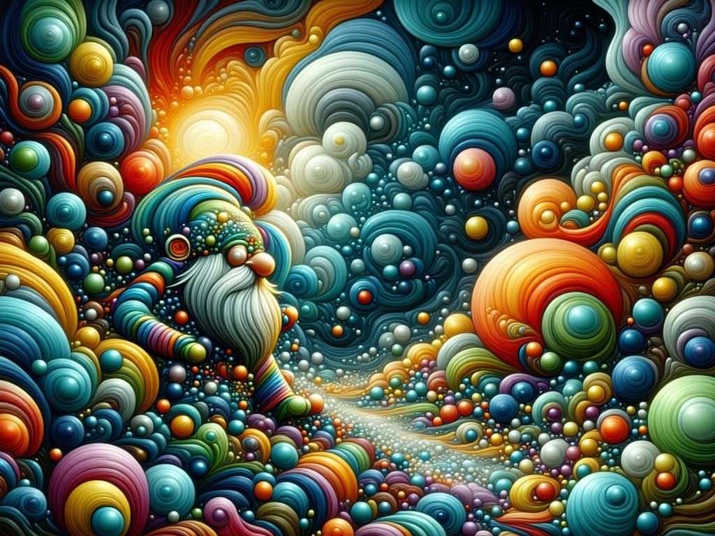 Gnominus Dwarf amidst Jupiter's Swirling Storm