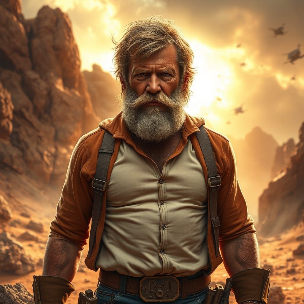 Chuck Norris Emerges from a Desert Storm in Futuristic Reali...