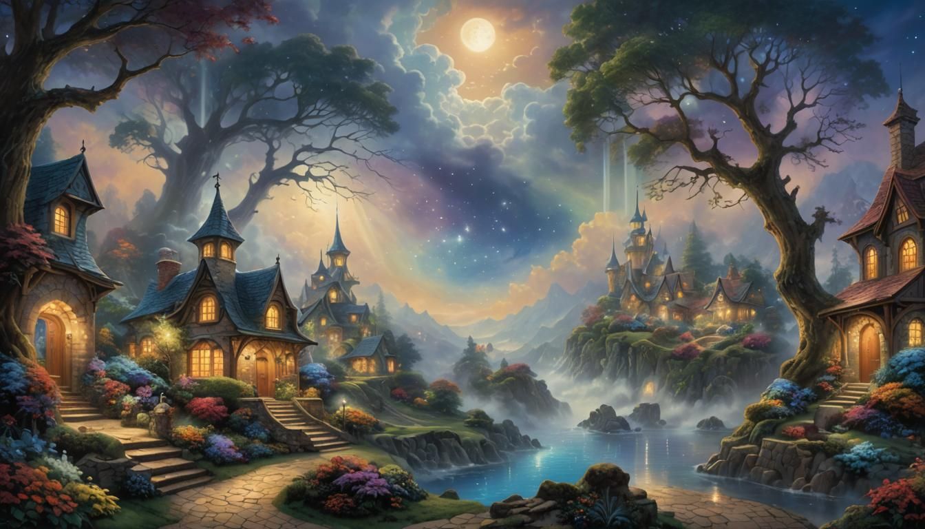 Mural Opens to Ethereal Space Fantasy