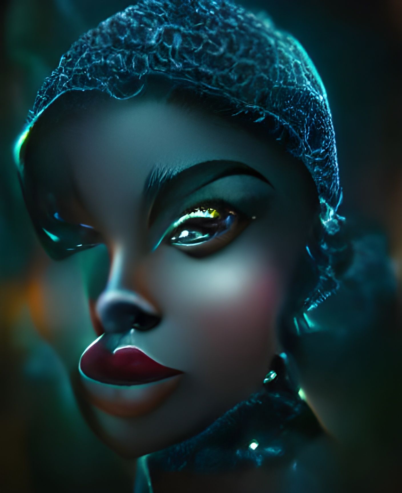 Black Magic Woman: Digital Film Noir Illustration
