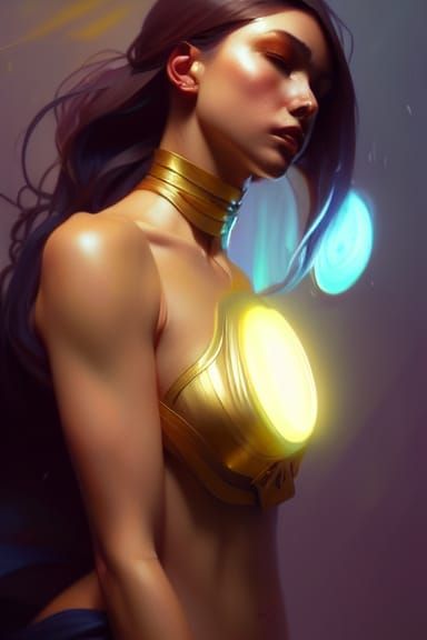 Detailed Mermaid Portrait in Digital Art Style