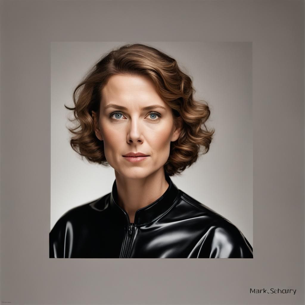 Professional Portrait of Woman in Latex Overall