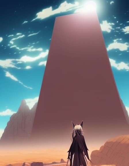 Monolith in Desert: Anime Key Visual