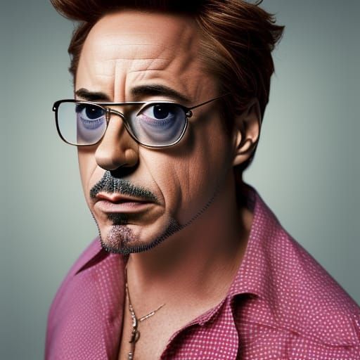 Robert Downey Jr. Portrait in Professional Style