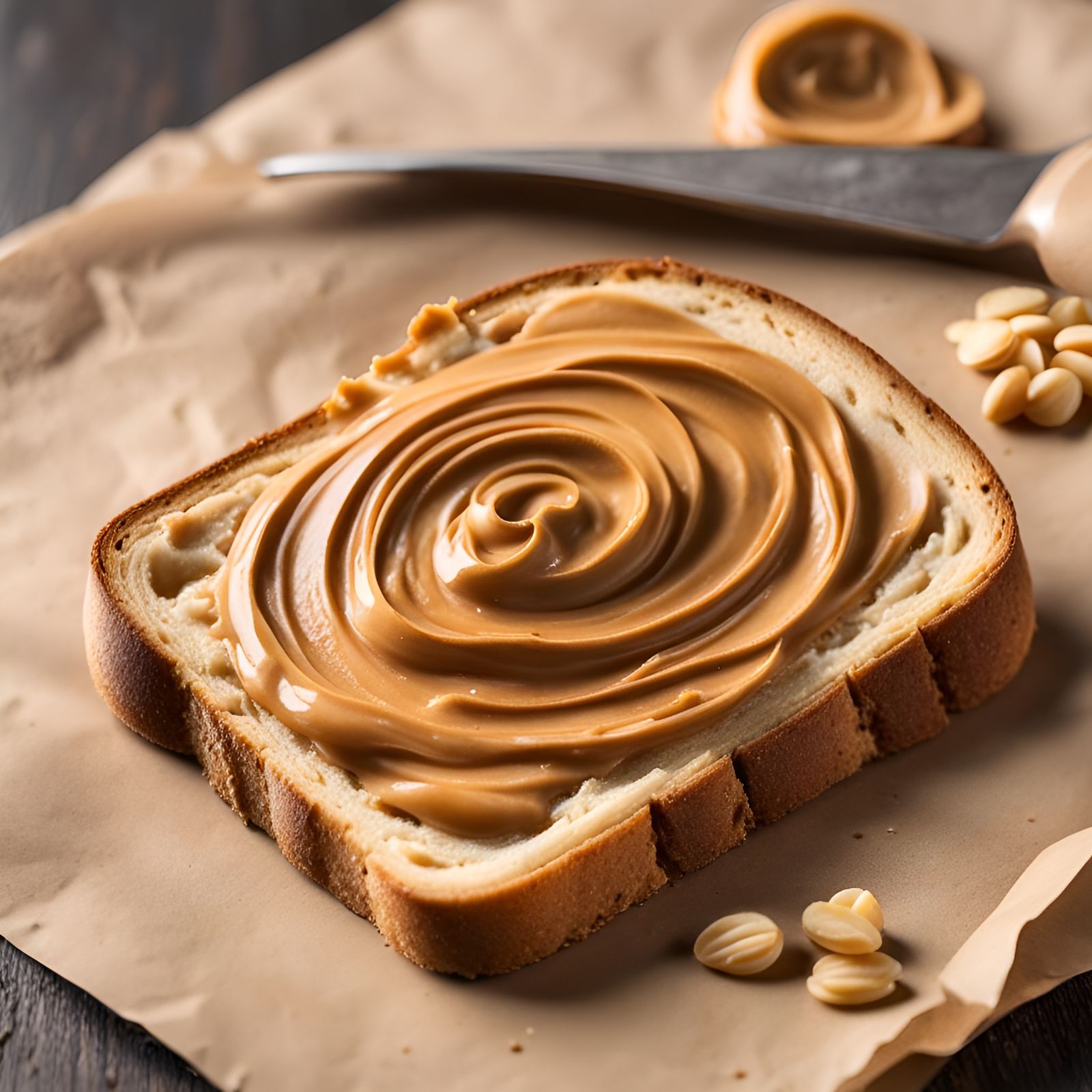 Peanut Butter on Toast: Watercolor and Charcoal