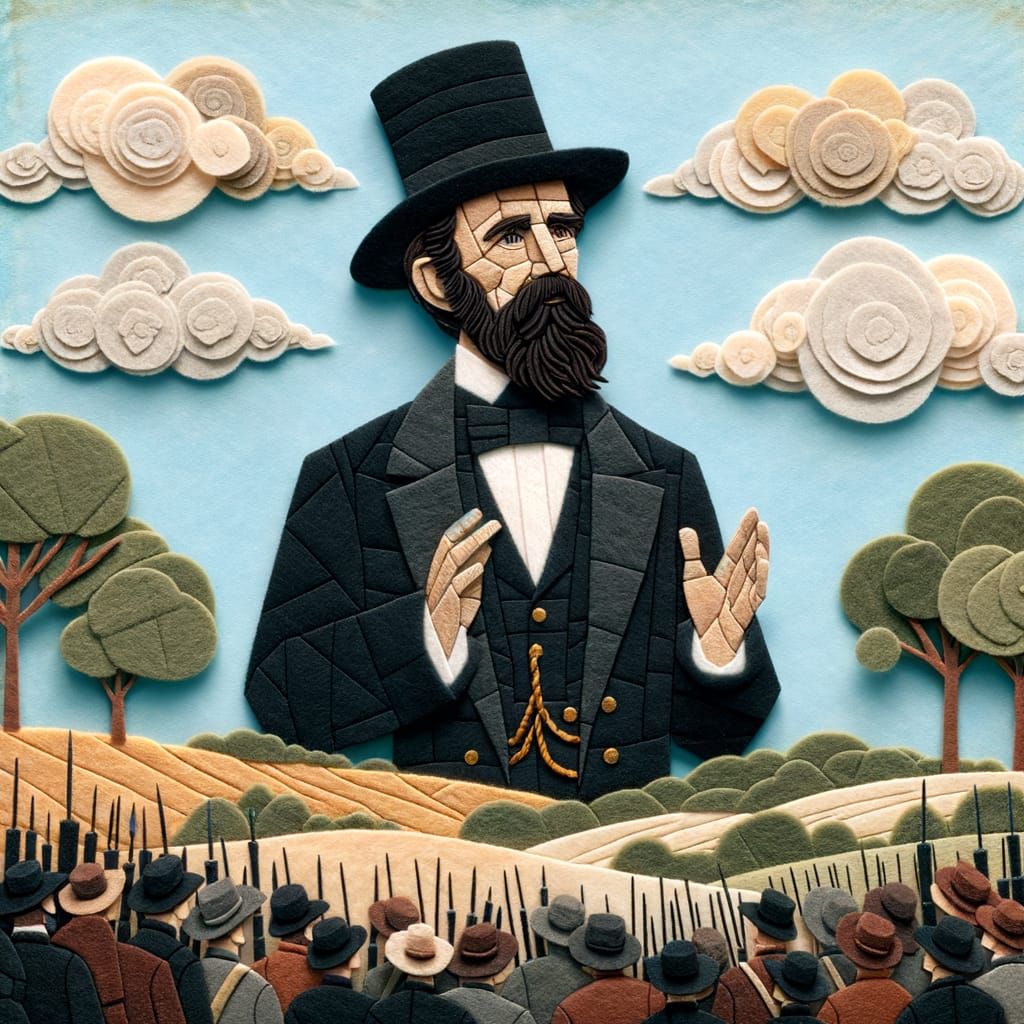 Felt Collage of Civil War Era Speech