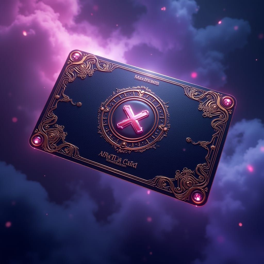 Luxurious Subscription Card in Futuristic Style