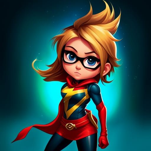 Adorable Chibi Ms. Marvel Splash Art