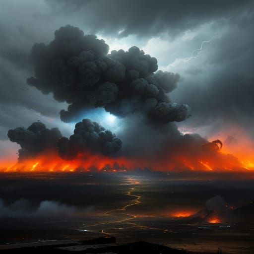 Epic Battlefield Concept Art of Global Conflict