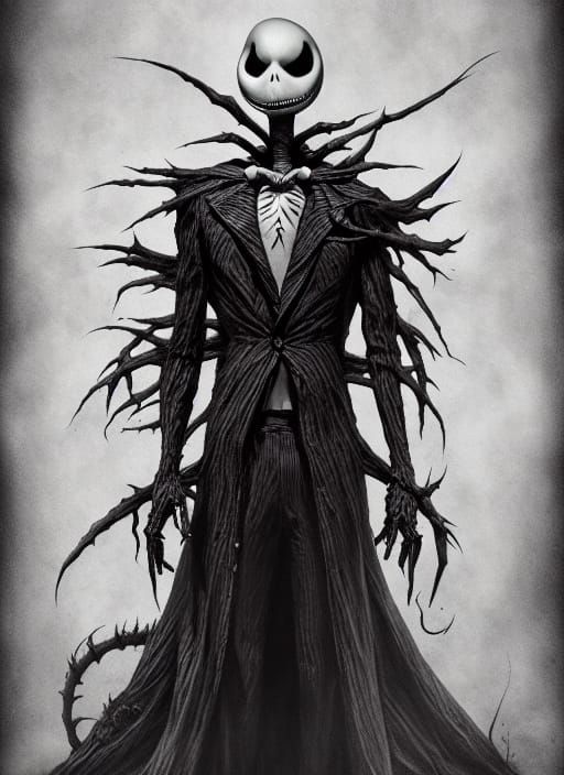 Nightmare Before Christmas Yakuza Portrait in Hyperrealism