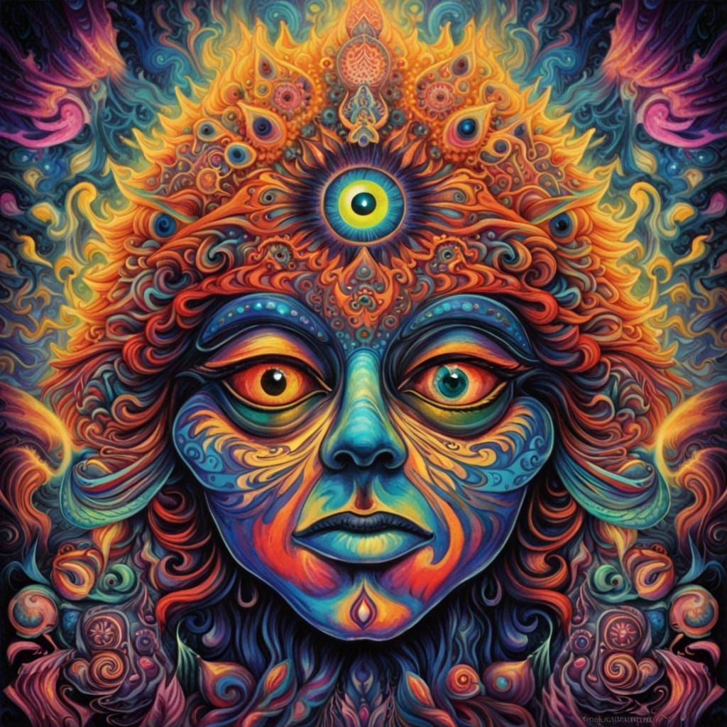 Psychedelic Third Eye Experience: A Vibrant Vision